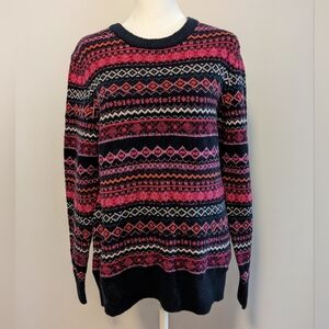 Chadwicks Fair Isle Pattern Pullover Sweater Sz Small Multicolor Cotton Wool